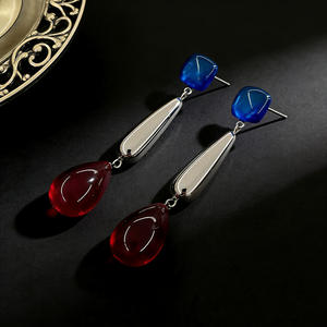 Pendientes de Resina Acrílica con Forma de Gota de Agua, Plateados, Modernos, para Mujer, para Fiestas, Pendientes Colgantes de Moda - Product Image 3