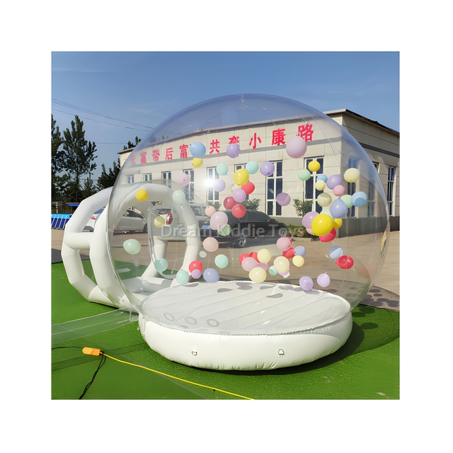Transparent PVC Inflatable Bubble Bounce House Tent with Inflatable Mat for Outdoor Party or Camping Events