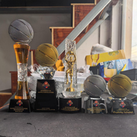 Trofeo Deportivo Personalizado para Baloncesto, Golf, Fútbol, Trofeo de Cristal, Premio de Resina y Cristal