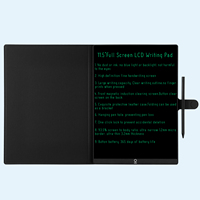 Tablette d'écriture LCD 11,5 pouces en cuir avec stylet – Tableau numérique effaçable pour l'écriture manuscrite
