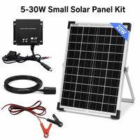 Panneau solaire en verre avec contrôleur et câble 10W 20W 30W OEM personnalisé pour boîte lumineuse LED solaire et lampadaire routier