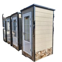 Maison préfabriquée extensible au design moderne, avec salle de bain modulaire et toilettes, bureau portable pour usage extérieur, en acier.