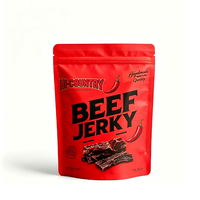 Kantong Biltong Zipper Berdiri Anti Lembab Berkualitas Makanan, Dapat Ditutup Kembali, untuk Daging Kering