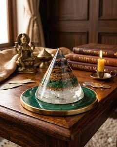 Pyramide d'orgonite Dhan Yog Organ, cône en cristal, pierre semi-précieuse, artisanat en résine, fait main, décoration religieuse, cadeau spirituel - Product Image 6