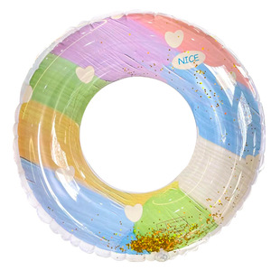 <span class=keywords><strong>Cercle</strong></span> de natation rétro patchwork rayé pour enfants <span class=keywords><strong>cercle</strong></span> de natation gonflable épaissi sous les bras - Product Image 6