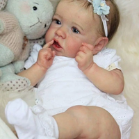 Poupée reborn de 55 cm, poupée en caoutchouc aux couleurs vives, poupée bébé réaliste, tenue de Noël, enfant adorable, bébé mignon