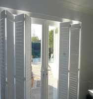 Portes à persiennes intérieures en pvc, bon prix, double volets de plantation, volet de fenêtre à persiennes creuses