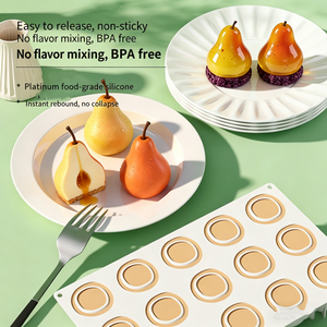 แม่พิมพ์เค้กซิลิโคนแบบไม่ติดกระทะ 15 ช่อง รูปทรงลูกแพร์ เกรดอาหาร ใช้ซ้ำได้ น่ารัก แม่พิมพ์ซิลิโคนแม่เหล็กสำหรับทำช็อกโกแลต ลูกอม และน้ำแข็ง DIY - Product Image 2