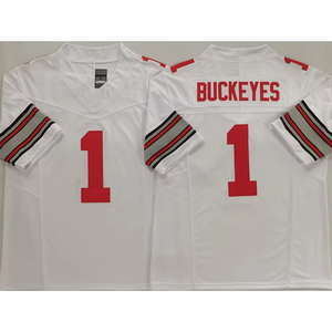Ohio 4 Jeremiah Smith 10 Julian Sayin 33 Jack Sawyer 2 Emeka Egbuka Us America Gestikt College Football Jersey Shirts - Product Image 5