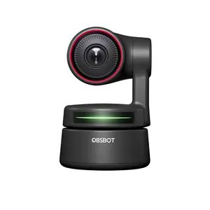 OBSBOT minuscola 4K con Webcam PTZ 4K alimentata AI 4K videochiamate HDR con libertà per l'insegnamento remoto controllo dei gesti con telecomando e treppiede