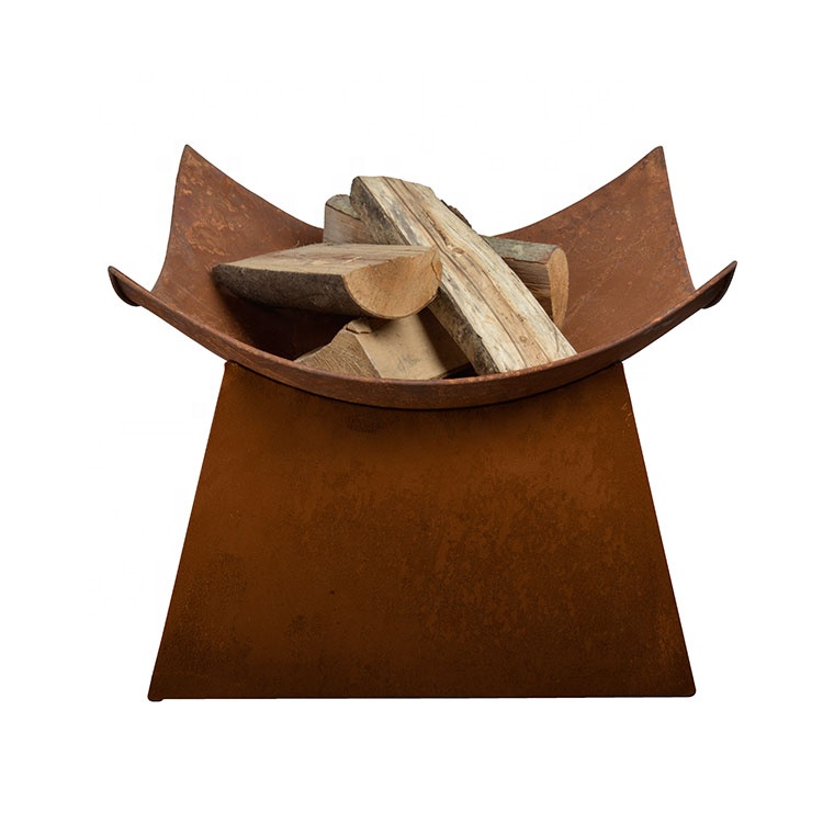 Оптовая цена, квадратная миска из мягкой нержавеющей стали для жаропрочного огня, круглая барбекю-гриль, уличная пожарная яма