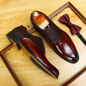 Zapatos de Hombre Formales de Cuero Genuino Cuadrados, Clásicos, Retro, Brillantes, con Cordones, Antideslizantes y Sin Peluche, Última Colección Otoño 2025 - Product Image 4