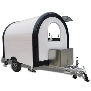 CE proved coffee candy popcorn mobile food cart/ customized electric food trailer with fryer griddle food kiosk