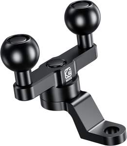 Base de fixation pour rétroviseur en aluminium avec deux billes en TPU de 1 pouce, trous de fixation de 10 mm, compatible avec les supports RAM taille <span class=keywords><strong>B</strong></span>, moto, mobile - Product Image 1