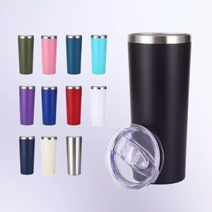 Mug de voyage isotherme personnalisé en acier inoxydable de 22 oz avec finition thermolaquée et couvercle coulissant à logo couleur pour événements festifs - Product Image 5