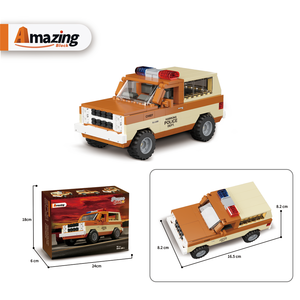 The Dark Guardian of the Public Security Station Building <b>Block</b> Car Assembling Super Running Children's Racing Model - Product Image 3