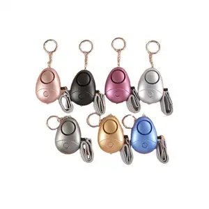 Dickmon bán buôn thiết lập Pom Pom còi báo động tự vệ Keychain phụ nữ bảo vệ an toàn Keychain phụ kiện