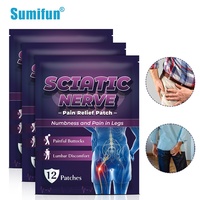Sumifun – Patchs auto-chauffants transfrontaliers sans chauffage requis pour le soulagement de la douleur, soin de la sciatique, points d'acupuncture, vertèbres lombaires – 12 unités