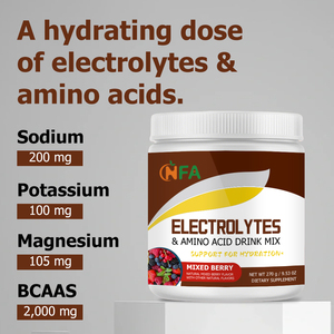 Mélange en poudre de boissons électrolytiques et d'acides aminés à marque privée : Potassium, Sodium, BCAA, L-Glutamine pour l'hydratation globale et la santé musculaire - Product Image 5