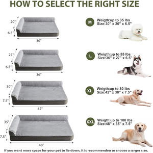 Grand lit orthopédique de luxe fait sur mesure Xl Xxl Xxxl <span class=keywords><strong>Indestructible</strong></span>, lavable, moelleux, géant, pour animaux de compagnie - Product Image 3