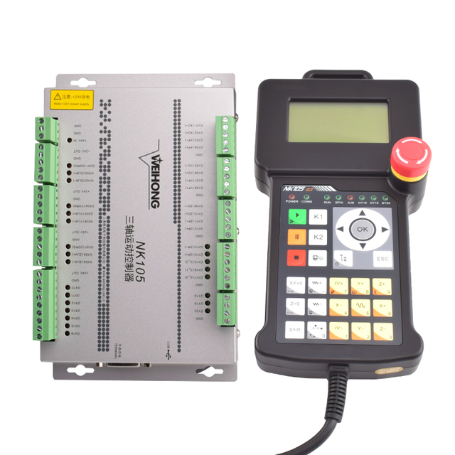 Wei Hong Woodworking Processing Controller Type Engraving Machine Motion Control System 3 Axis NK105G3 Cnc Controller