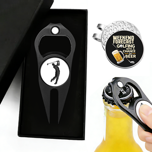 Juego <span class=keywords><strong>de</strong></span> herramientas magnéticas personalizadas para reparar divots <span class=keywords><strong>de</strong></span> <span class=keywords><strong>golf</strong></span> con marcador <span class=keywords><strong>de</strong></span> bola, clip para gorra, clip para monedas, clip para fichas <span class=keywords><strong>de</strong></span> póker y imán metálico personalizado. - Product Image 1