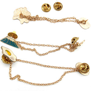 Gato de la suerte de dibujos animados tortilla personalizada Metal solapa Pin insignia diseño hecho suave duro brillo esmalte insignia broche para bolso - Product Image 5