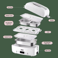 Appareils électroménagers pour la cuisine, boîte à lunch chauffante, boîte à lunch auto-chauffante, boîte à lunch électrique portable pour les voyages