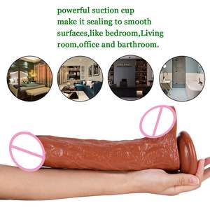 Lange Zuignap Siliconen Paddestoel 30Cm Pils Zacht Pvc Realistische Dildo Zuignap 12 Inch Dildo Voor Vrouwen Vagina - Product Image 2