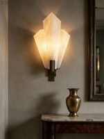 Lampe murale LED en marbre minimaliste moderne avec lumière blanc chaud pour éclairage décoratif intérieur Lampe murale en marbre