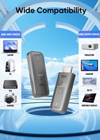 Kit HDMI Inalámbrico TX+2RX, 164 Pies/50 Metros, Plug & Play 1080P Full HD, Compatible con Laptop, Cámara, Proyector, HDTV