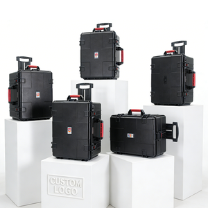 حقيبة أدوات ومعدات صلبة من البلاستيك ABS مع بطانة داخلية من الفوم EVA، مقاومة للماء IP67، كبيرة الحجم، مخصصة حسب الطلب، مع عجلات وعربة - Product Image 4