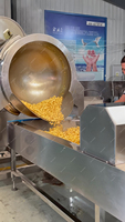 Grande ligne de production commerciale automatique de pop-corn Machine à pop-corn électrique ou à gaz Machine de fabrication industrielle de pop-corn