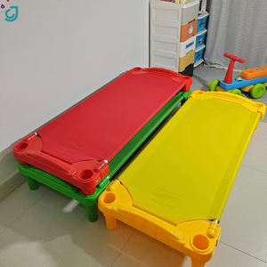 Cuna Jingchen de Alta Gama Apilable y Colorida para Guardería y Preescolar con Tela Superior para Niños y Bebés, Set de Cama Estándar - Product Image 2