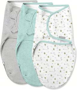 Couverture d'emmaillotage pour bébé 100% coton doux, ajustable - Product Image 3