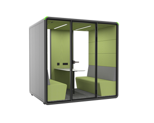 Cabine de travail acoustique mobile pour 4 personnes, isolation phonique, pour usage professionnel en bureau - Product Image 4