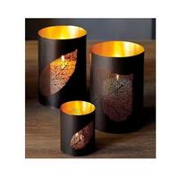 Élégant et Exquis Porte-bougie Votive en Métal Fait Main avec Fonction de Réallumage pour Soirées Romantiques, Mariages, Noël et Décoration Intérieure