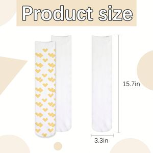 Blank White Crew Sport Men's High Quality Wholesale Custom <b>Polyester</b> <b>Socks</b> for Sublimation - Product Image 3