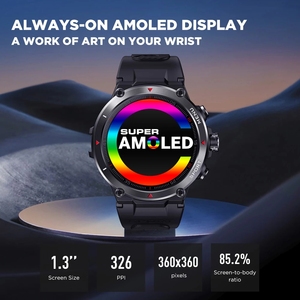 [Le Nouveau 2022] Montre Intelligente GPS <span class=keywords><strong>Zeblaze</strong></span> <span class=keywords><strong>Stratos</strong></span> <span class=keywords><strong>2</strong></span> Écran AMOLED Surveillance de la Santé 24h Batterie Longue Durée 5 ATM Montre Intelligente pour Hommes - Product Image 3