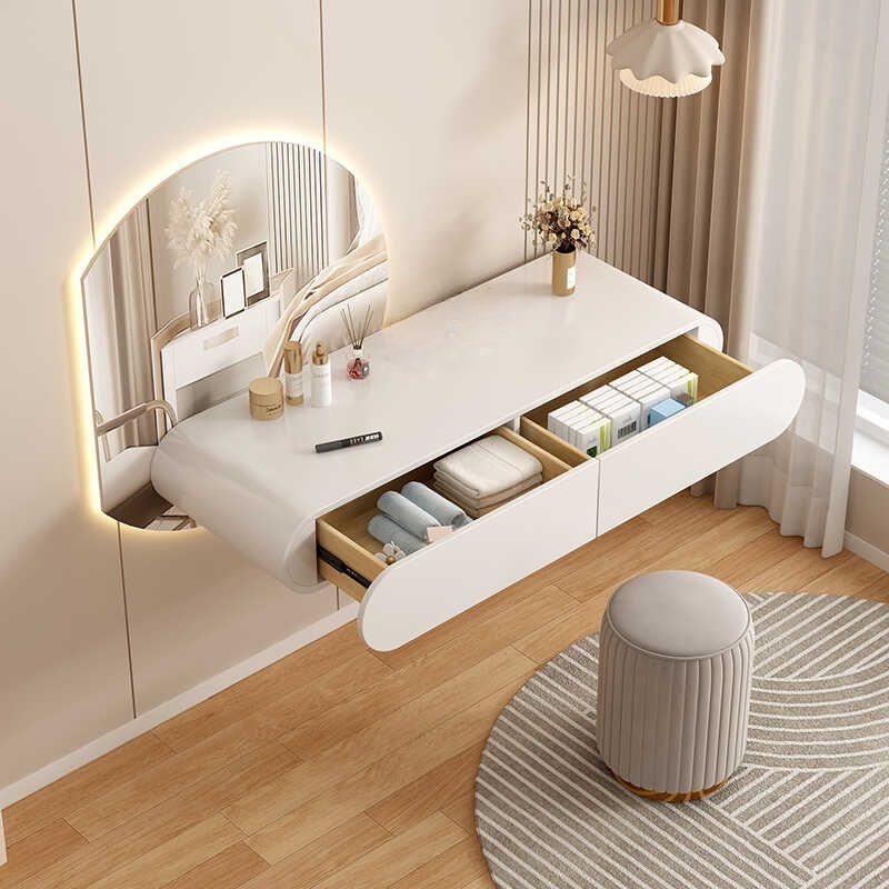 Elegant Modern Pink Veined Marble Dressing