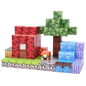 Phong Cách Mới 65-Mảnh 2.5Cm <span class=keywords><strong>3D</strong></span> Từ Thế Giới Xây Dựng Khối Nhựa Đồ Chơi Trò Chơi Cho Trẻ Em OEM Bộ Với EN71 ASTM Cpc Tiêu Chuẩn - Product Image 2