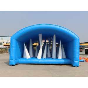 Thương Mại Big <span class=keywords><strong>Tunnel</strong></span> Tent Người Lớn Inflatable <span class=keywords><strong>Obstacle</strong></span> <span class=keywords><strong>Course</strong></span> Với Cones Trụ Cột Cho Màu Sắc Ngoài Trời Chạy Phiêu Lưu - Product Image 2