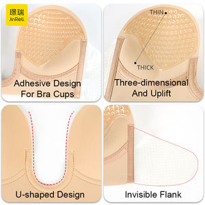 Una pieza sin costuras en forma de U sin tirantes Sexy Intimates Patrón sólido tejido con lado adhesivo Logotipo sin cables en la taza para el verano - Product Image 2