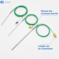 Thermocouple de type K WRNK-191, sonde Inconel 600 avec câble PTFE vert, capteur haute température OEM IP65