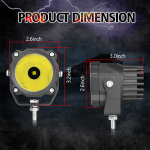 54 Watts ambre ou blanc vendu dans un ensemble de deux lumières camion véhicule Spot lumière auxiliaire - Product Image 2