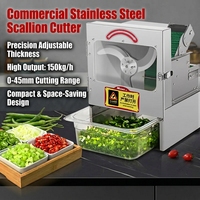 Cortadora de Vegetales Comercial Silenciosa Mond.uk de 150 kg/h, Rebanadora Profesional de Cebollín y Chile en Anillos para Restaurantes