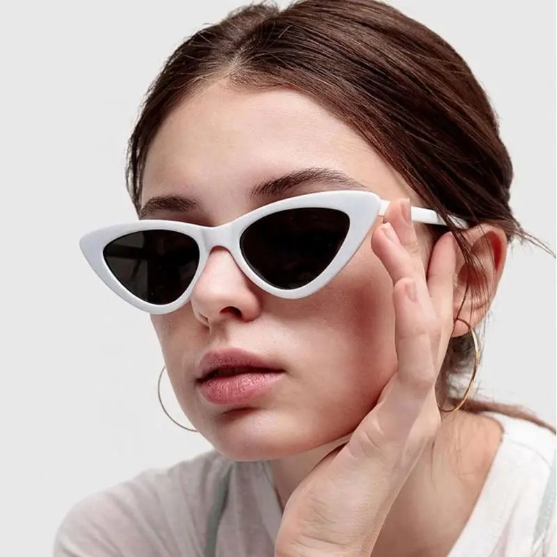 2022 새로운 패션 귀여운 섹시한 숙녀 빈티지 브랜드 디자인 작은 여성 UV400 고양이 눈 태양 안경 선글라스