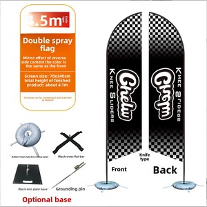 Chất Lượng Cao Polyester Bay Biểu Ngữ Teardrop Bãi Biển Lông Cờ Ngoài Trời Khuyến Mại Kinh Doanh Quảng Cáo Kỹ Thuật Số In - Product Image 3