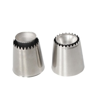 Romea Piping Tip 1cm Round Cake Decorating <b>Tool</b> 2Pcs Stainless Steel <b>Cookie</b> <b>Tool</b> - Product Image 5