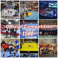 Ring de boxe professionnel surélevé personnalisable pour MMA, lutte et compétition de kick-boxing, autoportant et sur pied